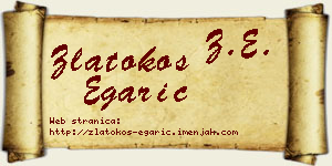 Zlatokos Egarić vizit kartica